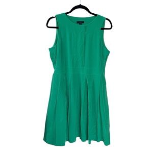 J. Crew Sleeveless Silk Midi Dress Green 10